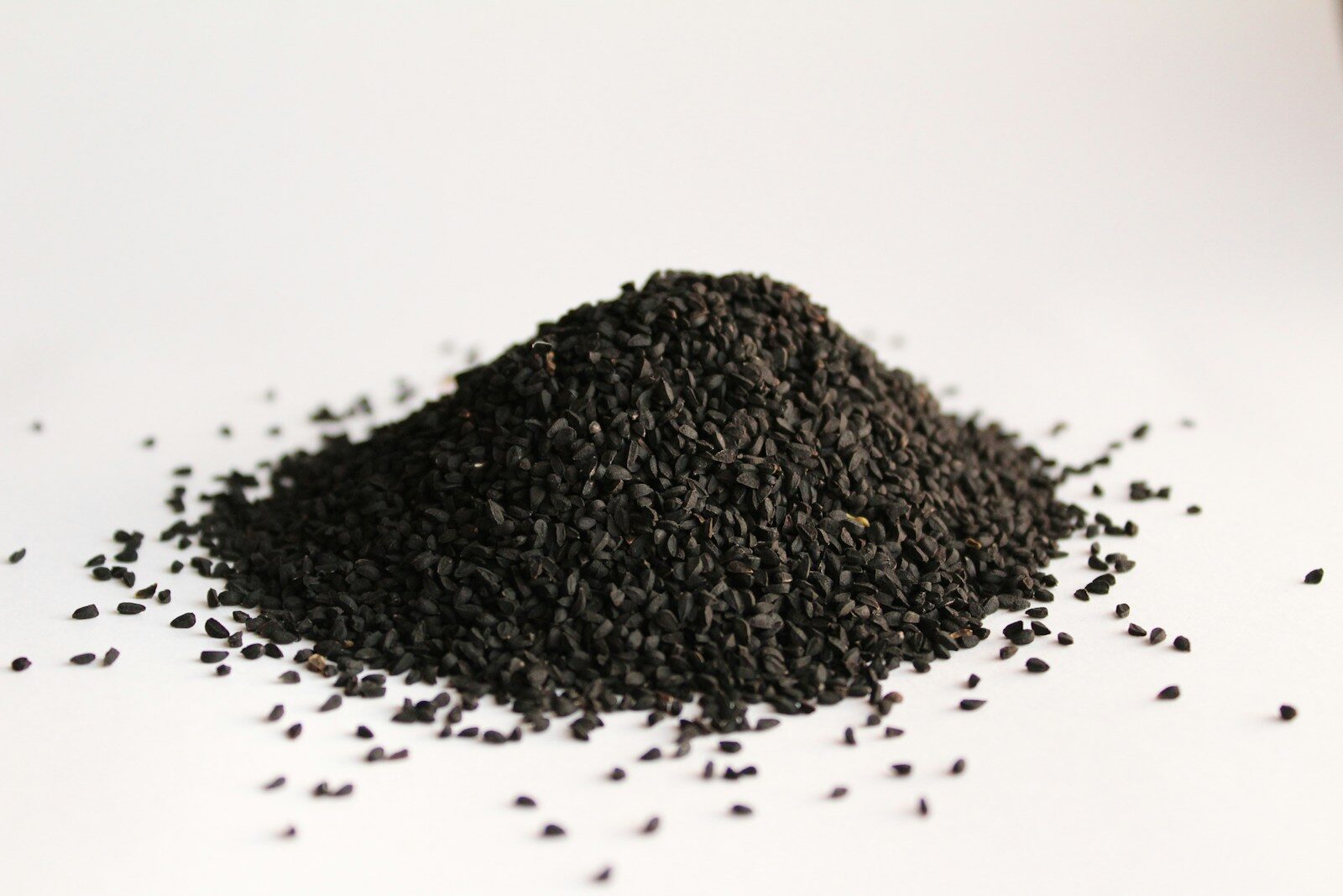 black powder on white surface